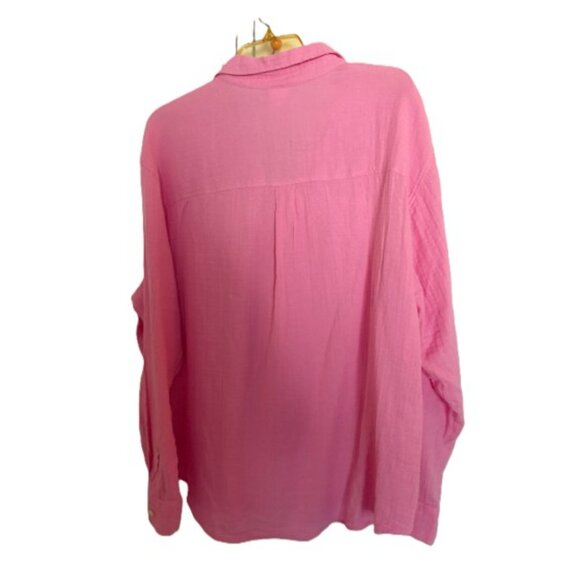 Gap The Big Shirt Guaze High Low Hem Sz XL - Picture 2 of 4